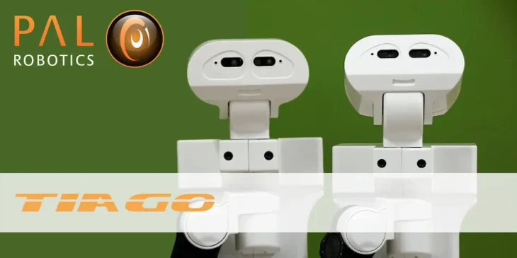 Two mobile manipulator robots TIAGo