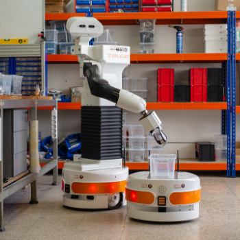 Human and robotic cooperation in the workplace with the Project Co4Robots