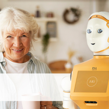 Humanoid social robot ARI acting as personal robot assistant to elderly people in homes 