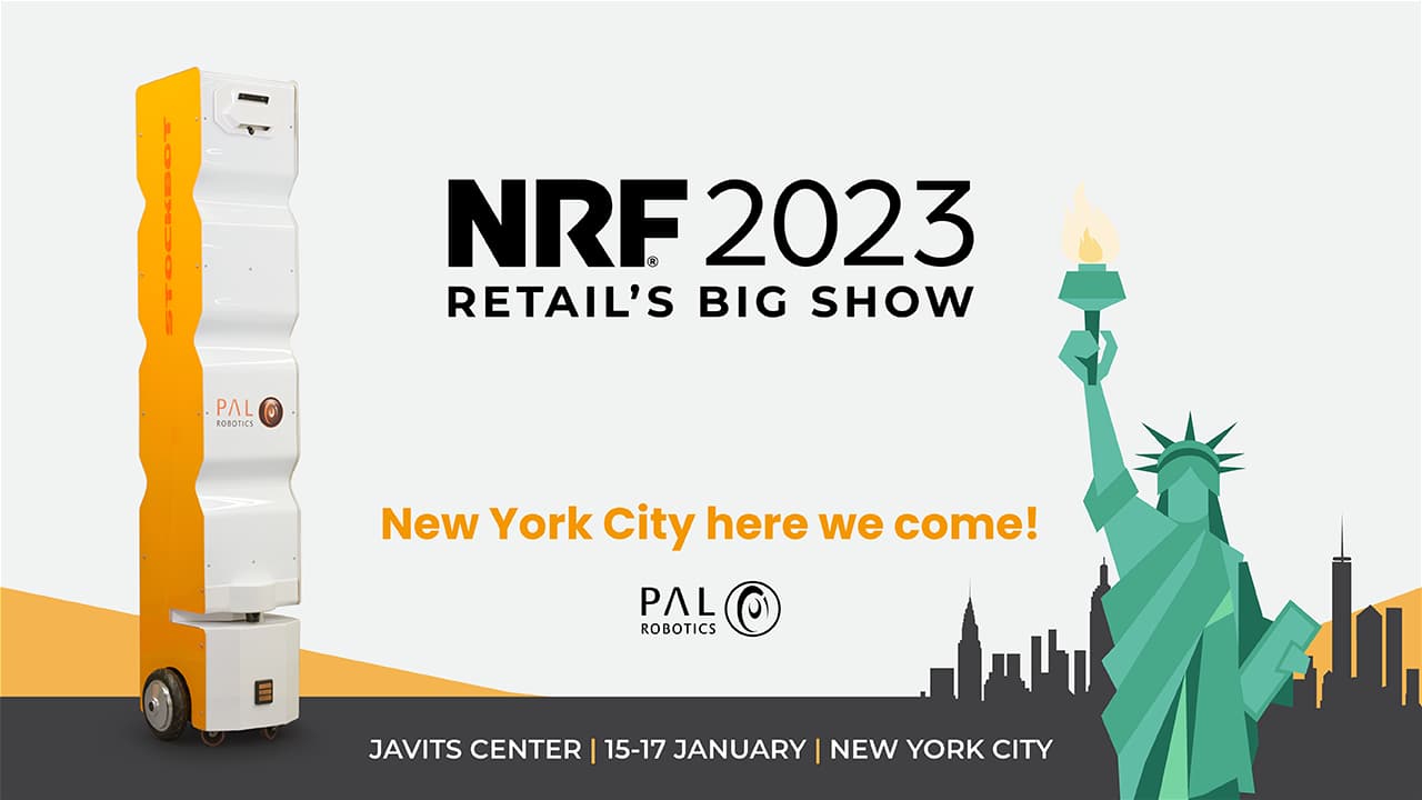 The retail robot StockBot at the biggest retail event of the year, NRF 2023