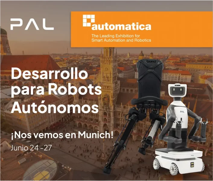 El robot humanoide Kangaroo y el manipulador móvil TIAGo Pro participarán a la feria industrial Automatica 2025 en Munich.